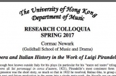 Research Colloquia Spring 2017: Opera and Italian History in the Work of Luigi Pirandello  
